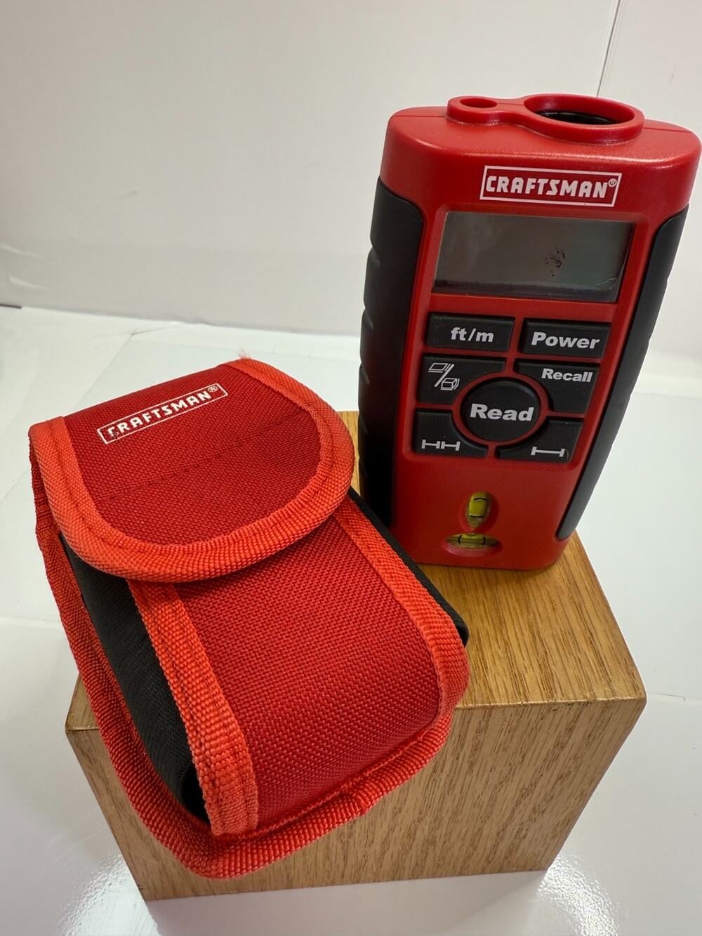 Craftsman Laser Distance Measure Digital Range Finder ft m w Case Level